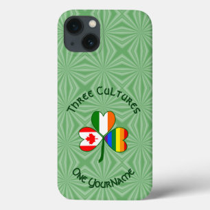 Gay Pride Ireland Canada Shamrock Flag Personalise iPhone 13 Case