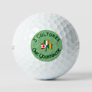 Gay Pride Ireland Canada Shamrock Flag Personalise Golf Balls