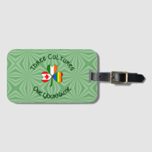 Gay Pride Ireland Canada Shamrock Flag Personalise Luggage Tag