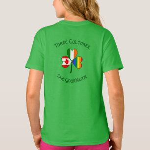Gay Pride Ireland Canada Shamrock Flag Personalise T-Shirt