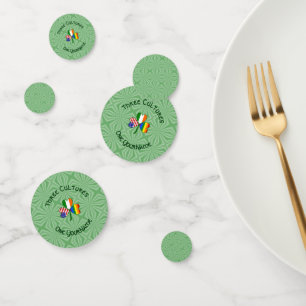 Gay Pride Ireland USA Shamrock Flag Personalised  Confetti