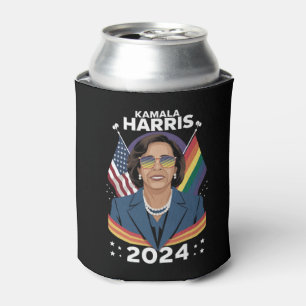 Gay Pride Kamala Harris 2024 Vice President LGBTQ+ Can Cooler