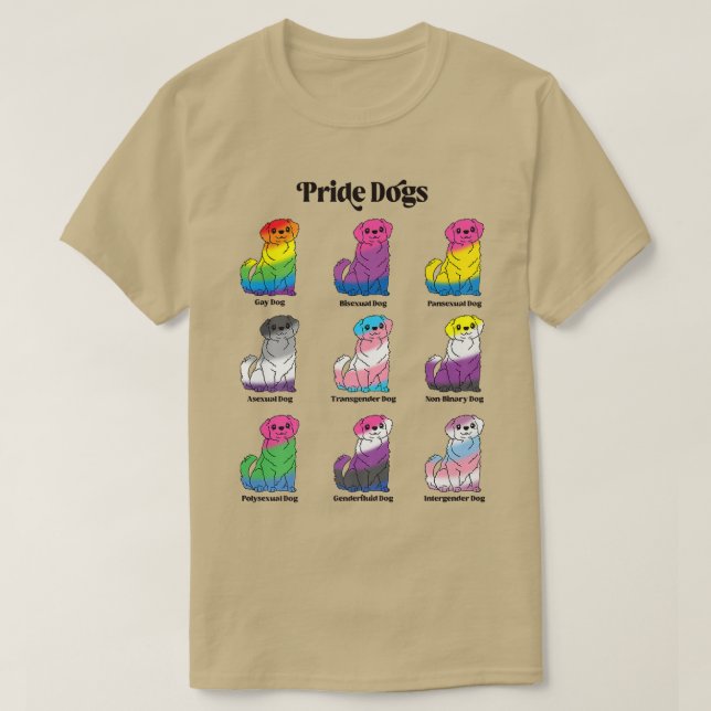 Gay Pride Kawaii Dog Anime LGBTQ Genderfluid Trans T-Shirt (Design Front)