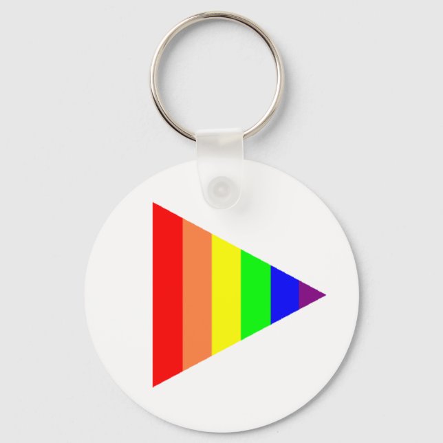Gay Pride Key Chain Triangle (Front)