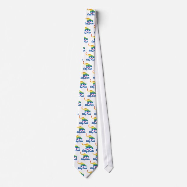 Gay Pride Kitty Cat Tie (Front)
