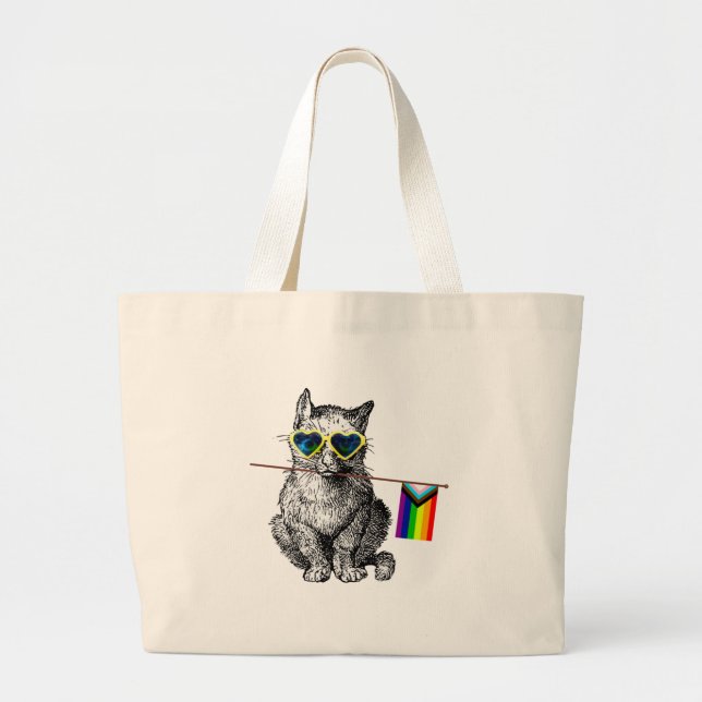 Gay Pride Large Tote Bag (Front)