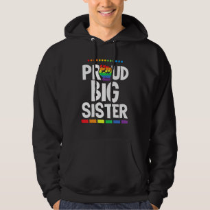 Gay Pride Lesbian LGBTQ Rainbow Sunflower Free Mum Hoodie