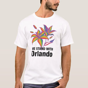 Gay Pride LGBT flag stargazer flower T-Shirt