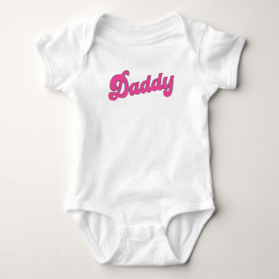 Gay Pride LGBT Pink Bear Gay Daddy  Baby Bodysuit