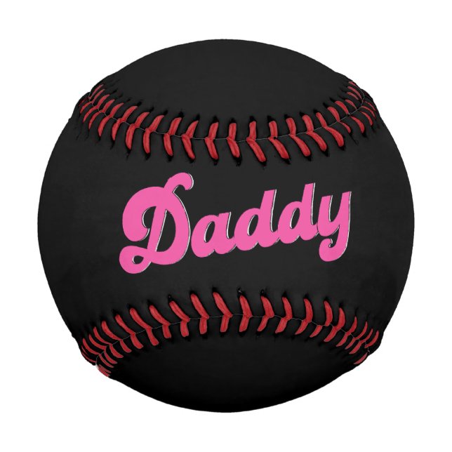 Gay Pride LGBT Pink Bear Gay Daddy  Baseball (Front)