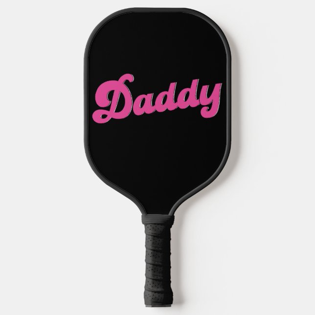 Gay Pride LGBT Pink Bear Gay Daddy  Pickleball Paddle (Front)