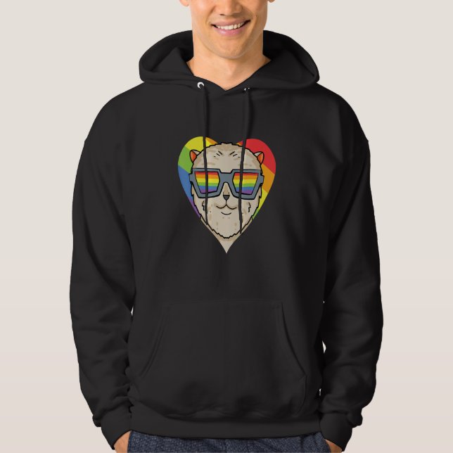 Gay Pride LGBT Rainbow - Dog Breed Pomeranian - LG Hoodie (Front)