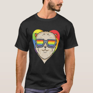 Gay Pride LGBT Rainbow - Dog Breed Pomeranian - LG T-Shirt
