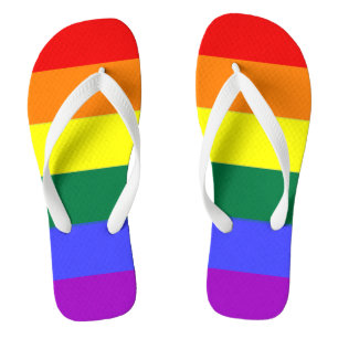 Gay Pride LGBT Rainbow Flag Jandals