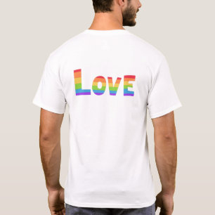 Gay Pride LGBT rainbow flag Love is Love LGBTQ  T-Shirt