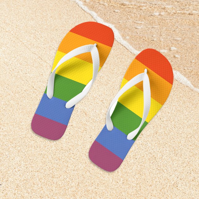 Gay Pride LGBT Rainbow Jandals (Creator Uploaded)