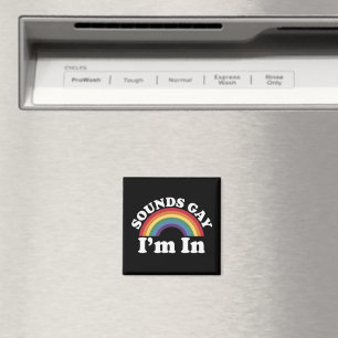 Gay Pride LGBT Rainbow Sounds Gay I'm In  Magnet