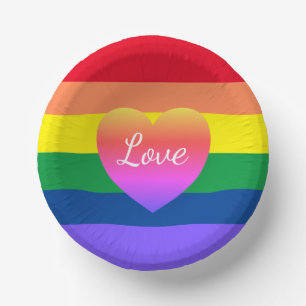 Gay Pride LGBTQ Rainbow Pride Party  Paper Plate