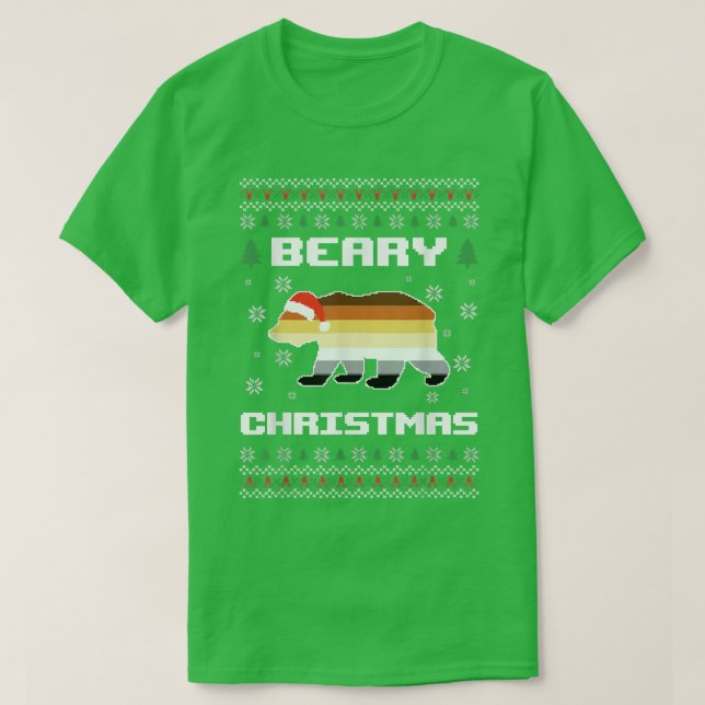 Gay Pride LGBTQ Ugly Christmas Sweater Xmas Beary  (Design Front)