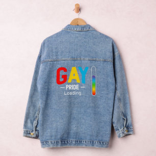 Gay Pride Loading LGBT Month Transgender Denim Jacket