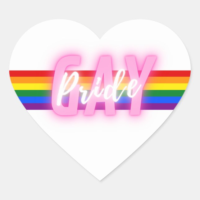 Gay Pride Love For All Heart Sticker (Front)