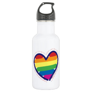 Gay Pride Love Heart 532 Ml Water Bottle
