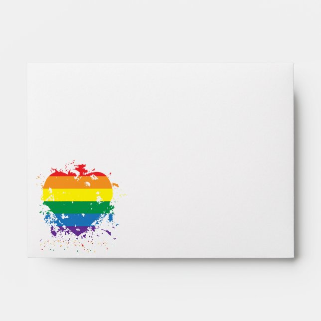 Gay Pride Love Heart Envelope (Front)