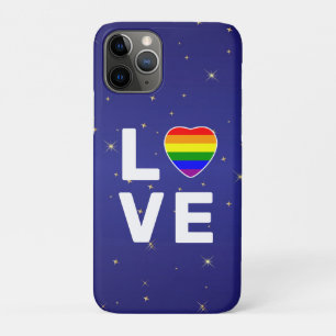Gay Pride Love Rainbow Heart Case-Mate iPhone Case