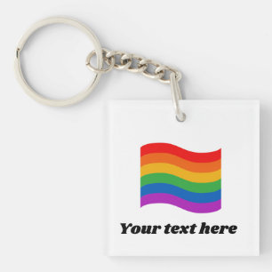 Gay Pride Merch Rainbow Flag LGBTQ Key Ring