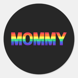 Gay Pride Month Lgbtq Mothers Day Rainbow Flag Que Classic Round Sticker