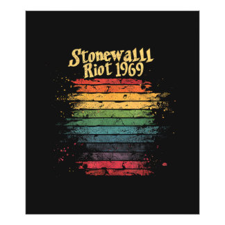 Gay Pride Month Rainbow Flag Stone wall Riot 1969 Photo Print