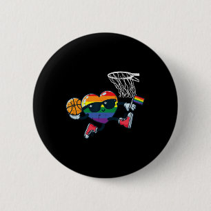 Gay Pride Month Sketll Heart Lgbtq Ally Rainbow Me 6 Cm Round Badge