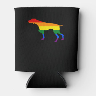 Gay Pride Mum Dog Pointer Rainbow Flag Can Cooler
