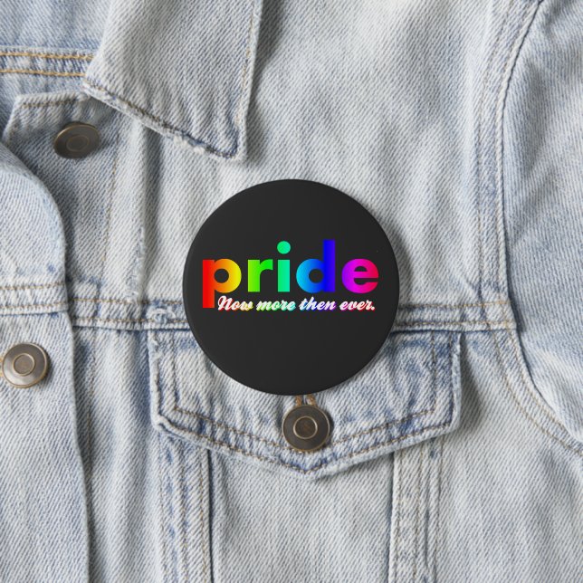 Gay Pride now More then ever 7.5 Cm Round Badge (In Situ)