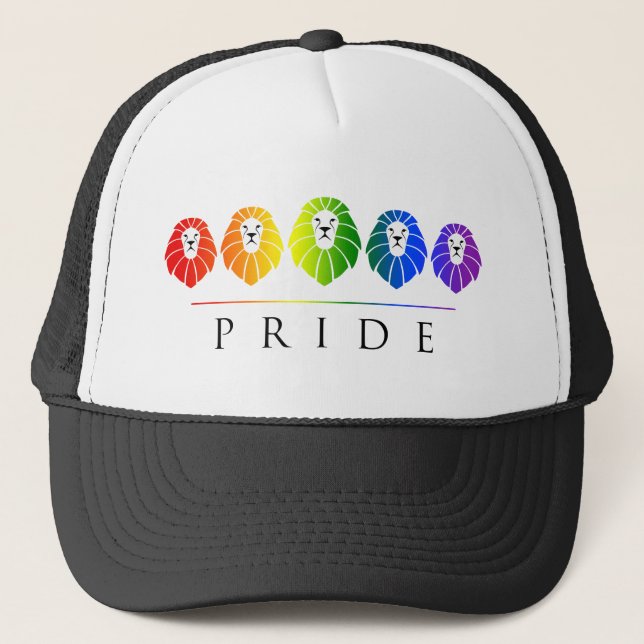 Gay Pride of Lions - LGBT Trucker Hat (Front)