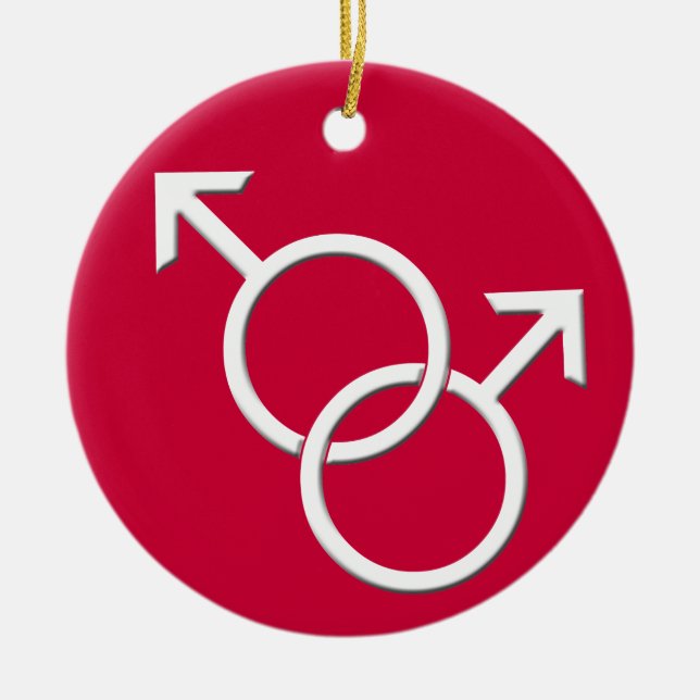 Gay Pride Ornament Gay Men's Love Decoration Gifts (Front)