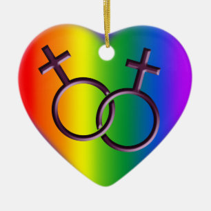 Gay Pride Ornament Personalised Lesbian Love Gifts