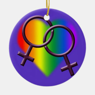Gay Pride Ornament Personalised Lesbian Love Gifts