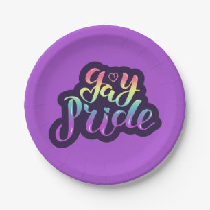 Gay Pride Paper Plate