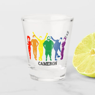 Gay Pride Parade Illustration Personalised Shot Glass