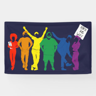 Gay Pride Parade People Illustration Banner