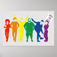 Gay Pride Parade Rainbow Coloured People