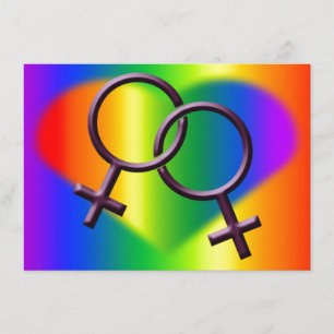 Gay Pride Party Invitations Rainbow Love Cards