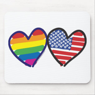 Gay Pride Patriotic USA Mouse Pad