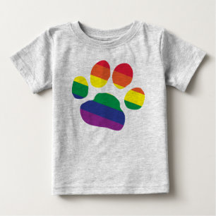 Gay-Pride-Paw-Print Baby T-Shirt