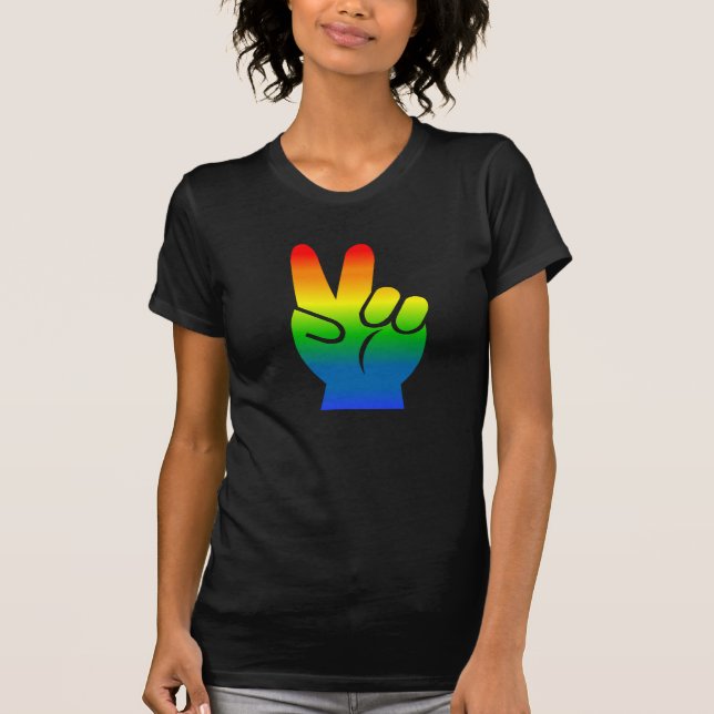 Gay Pride Peace dark t-shirt (Front)