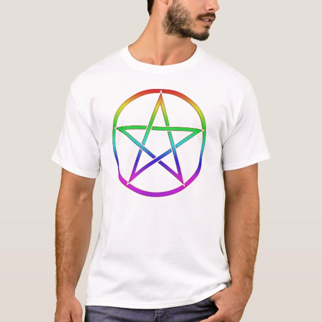 Gay Pride Pentacle T-Shirt (Front)
