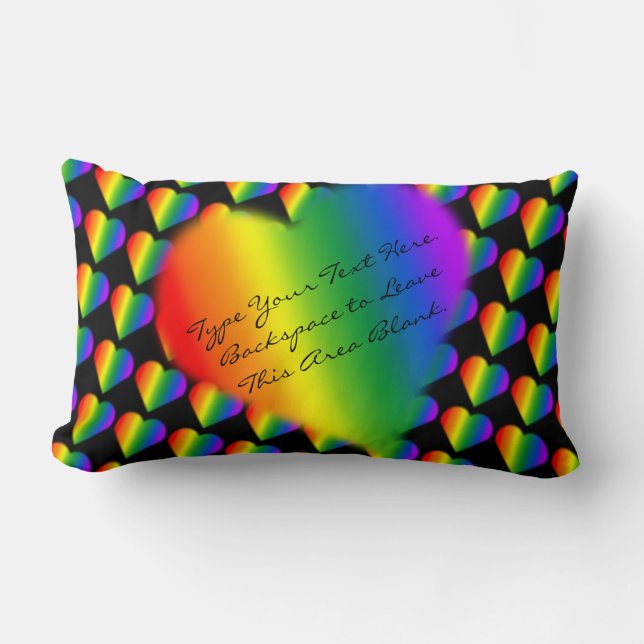 Gay Pride Pillow Custom Rainbow Love Throw Pillow (Front)