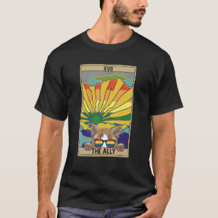 Gay Pride Pride Rainbow Sunglasses Ally Cat Tarot  T-Shirt