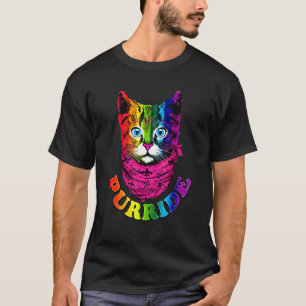 Gay Pride Purride Cat Gay Flag LGBTQ Pride Cat T-Shirt
